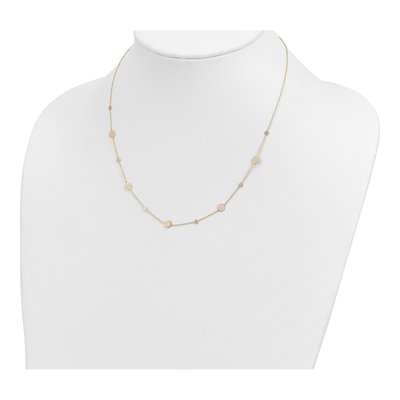 14K Yellow Gold Circle Disc Station Necklace – view 5