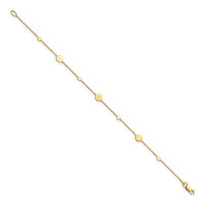14K Yellow Gold Circle Disc Bracelet – view 2