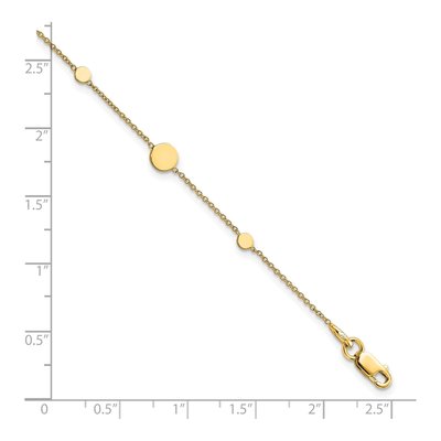 14K Yellow Gold Circle Disc Bracelet – view 4