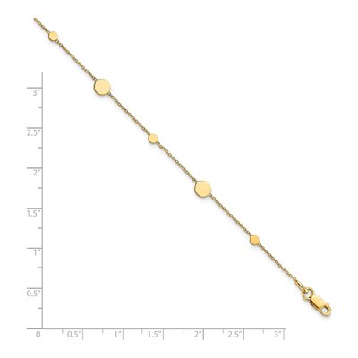 14K Yellow Gold Discs Anklet – view 5
