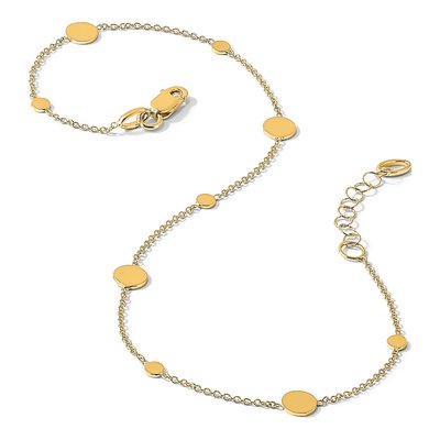 14K Yellow Gold Discs Anklet – view 8
