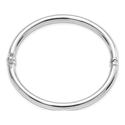 14K White Gold Hinged Bangle Bracelet – view 3