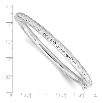 14K White Gold Hinged Bangle Bracelet – view 4