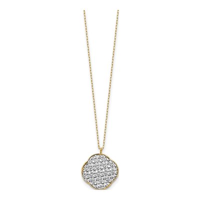 14K Two-Tone Gold Love Knot Pendant Necklace – view 4