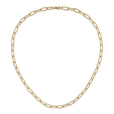14K Yellow Gold 6.36mm Hollow Oval Link Chain – view 4