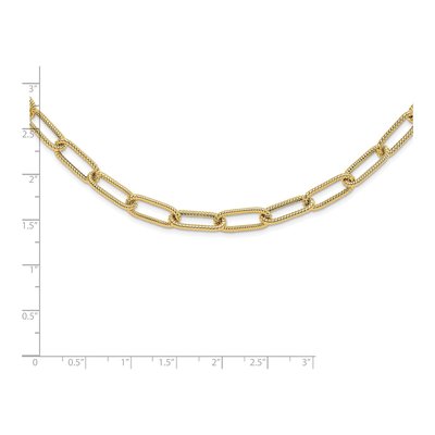 14K Yellow Gold 6.36mm Hollow Oval Link Chain – view 6