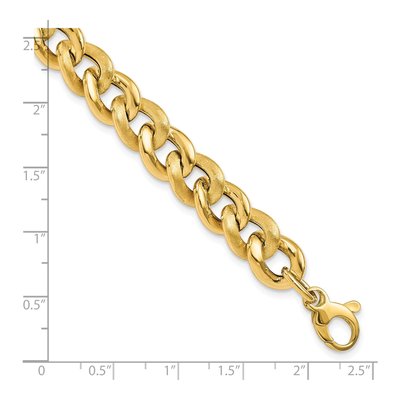14K Yellow Gold 9.81mm Hollow Link Chain Bracelet – view 5