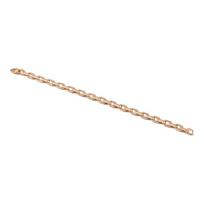 14K Rose Gold 5.01mm Hollow Fancy Link Chain Bracelet – view 8