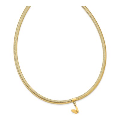 14K Yellow Gold Butterfly Stretch Bracelet – view 3