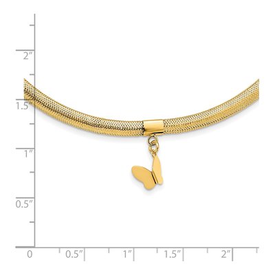 14K Yellow Gold Butterfly Stretch Bracelet – view 4