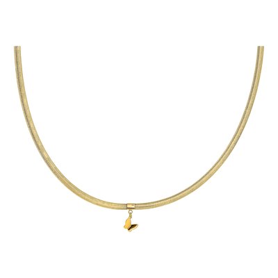 14K Yellow Gold Butterfly Stretch Bracelet – view 6