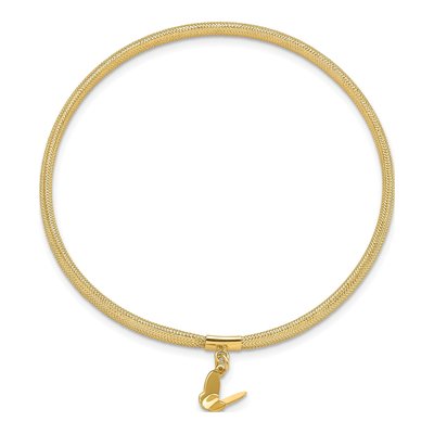 14K Yellow Gold 3.75mm Butterfly Stretch Bracelet – view 2