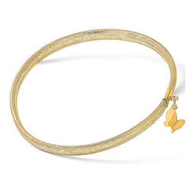 14K Yellow Gold 3.75mm Butterfly Stretch Bracelet – view 5