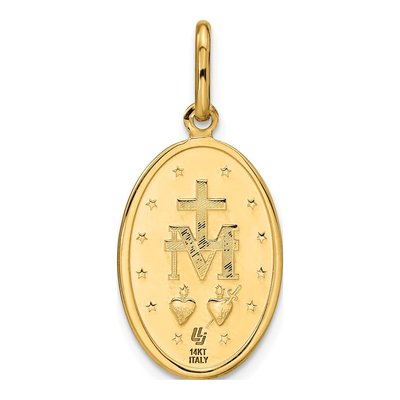 14K Yellow Gold Miraculous Medal Pendant – view 4