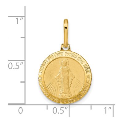 14K Yellow Gold Miraculous Medal Pendant – view 5