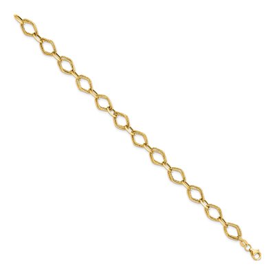 14K Yellow Gold Fancy Link Bracelet – view 3
