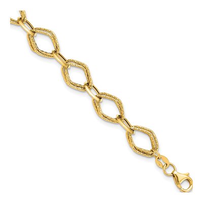 14K Yellow Gold Fancy Link Bracelet