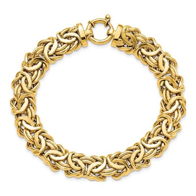 14K Yellow Gold Fancy Link Bracelet – view 6