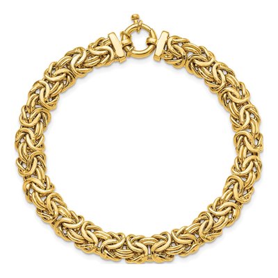14K Yellow Gold Fancy Link Bracelet – view 5