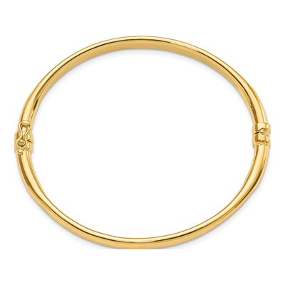 14K Yellow Gold Hinged Bangle Bracelet – view 3
