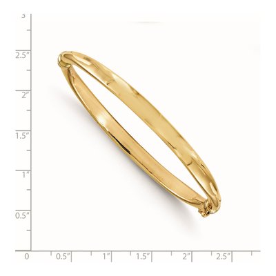 14K Yellow Gold Hinged Bangle Bracelet – view 4