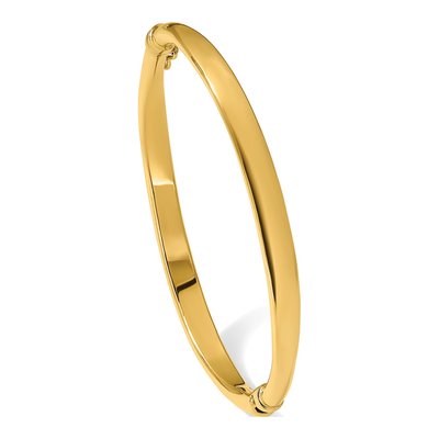14K Yellow Gold Hinged Bangle Bracelet – view 7