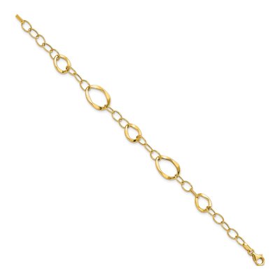 14K Yellow Gold Fancy Link Bracelet – view 3