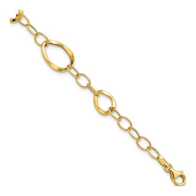 14K Yellow Gold Fancy Link Bracelet