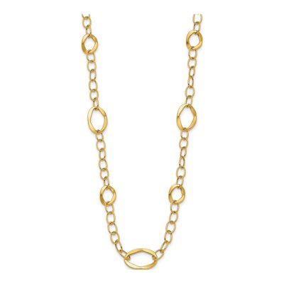 14K Yellow Gold Fancy Link Necklace – view 3