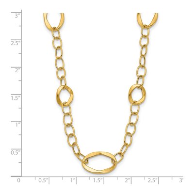 14K Yellow Gold Fancy Link Necklace – view 4