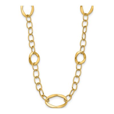 14K Yellow Gold Fancy Link Necklace