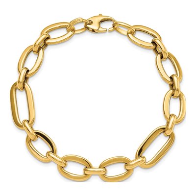 14K Yellow Gold Fancy Link Bracelet – view 6