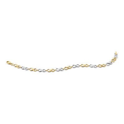 14K Two-Tone Gold Infinity Link Bracelet – view 7