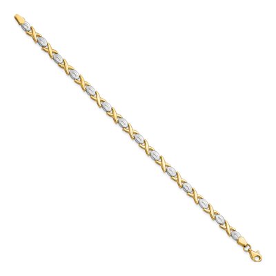 14K Two-Tone Gold 7.25-Inch Link Bracelet – view 3