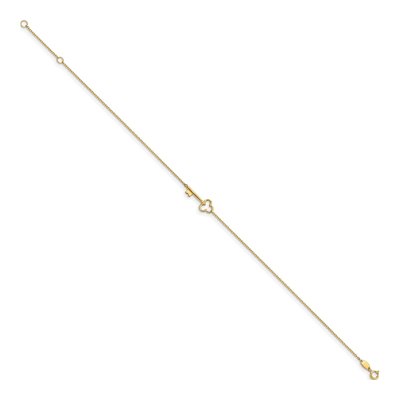 14K Yellow Gold Key Anklet – view 3