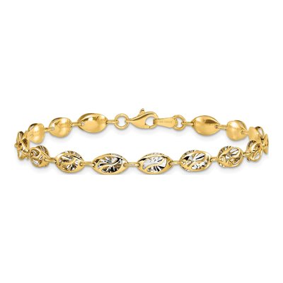 14K Yellow Gold Fancy Link Bracelet – view 4