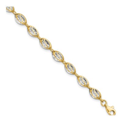 14K Yellow Gold Fancy Link Bracelet