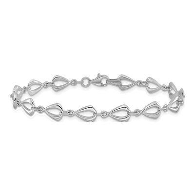 14K White Gold Open Link Bracelet – view 5