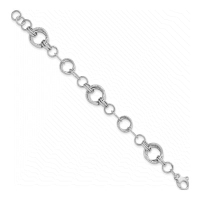 14K White Gold Fancy Link Bracelet – view 3