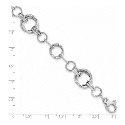 14K White Gold Fancy Link Bracelet – view 5