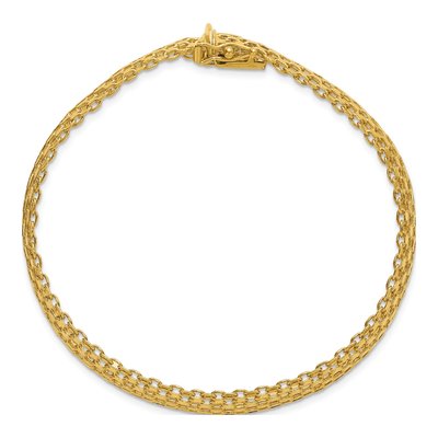 14K Yellow Gold Fancy Link Bracelet – view 3