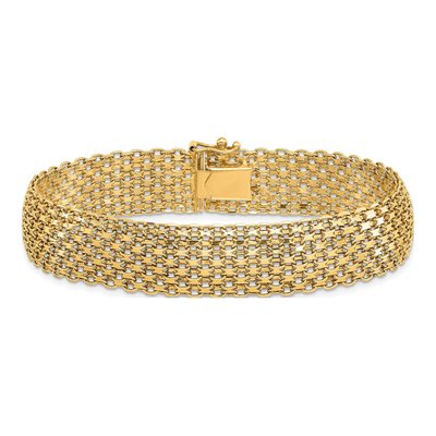 14K Yellow Gold Fancy Link Bracelet – view 4