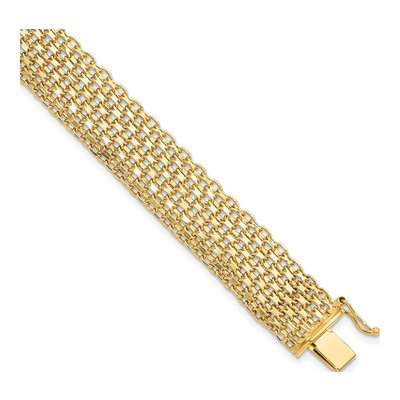 14K Yellow Gold Fancy Link Bracelet