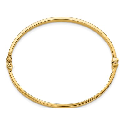 14K Yellow Gold Hinged Bangle Bracelet – view 3