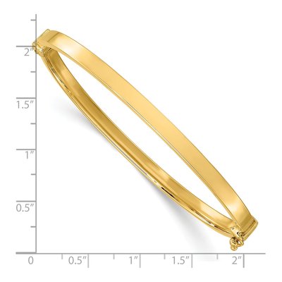 14K Yellow Gold Hinged Bangle Bracelet – view 4