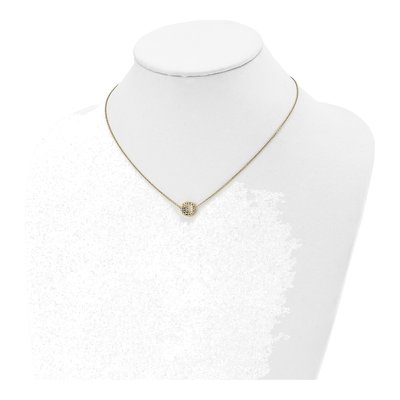 14K Yellow Gold Diamond-Cut Round Pendant Necklace – view 5