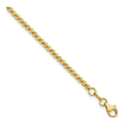 14K Yellow Gold Beaded Bracelet