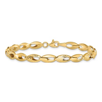 14K Yellow Gold Open Link Bracelet – view 4