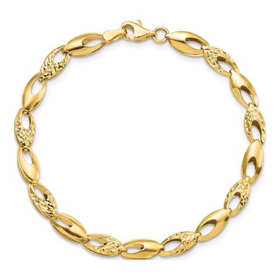 14K Yellow Gold Open Link Bracelet – view 5
