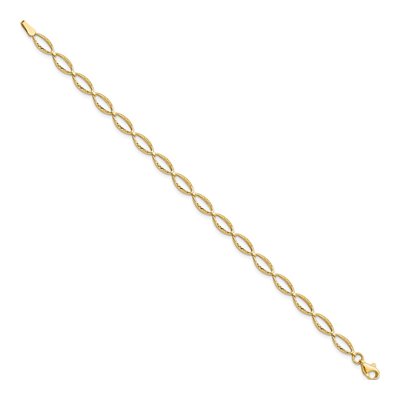 14K Yellow Gold Fancy Link Bracelet – view 3